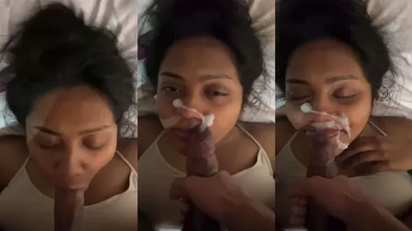 Cute Girl Take Desi Cumshot On Face
