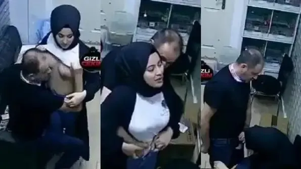 Porn MMS Of Turkish Girl's Boobs Sucked By Manager