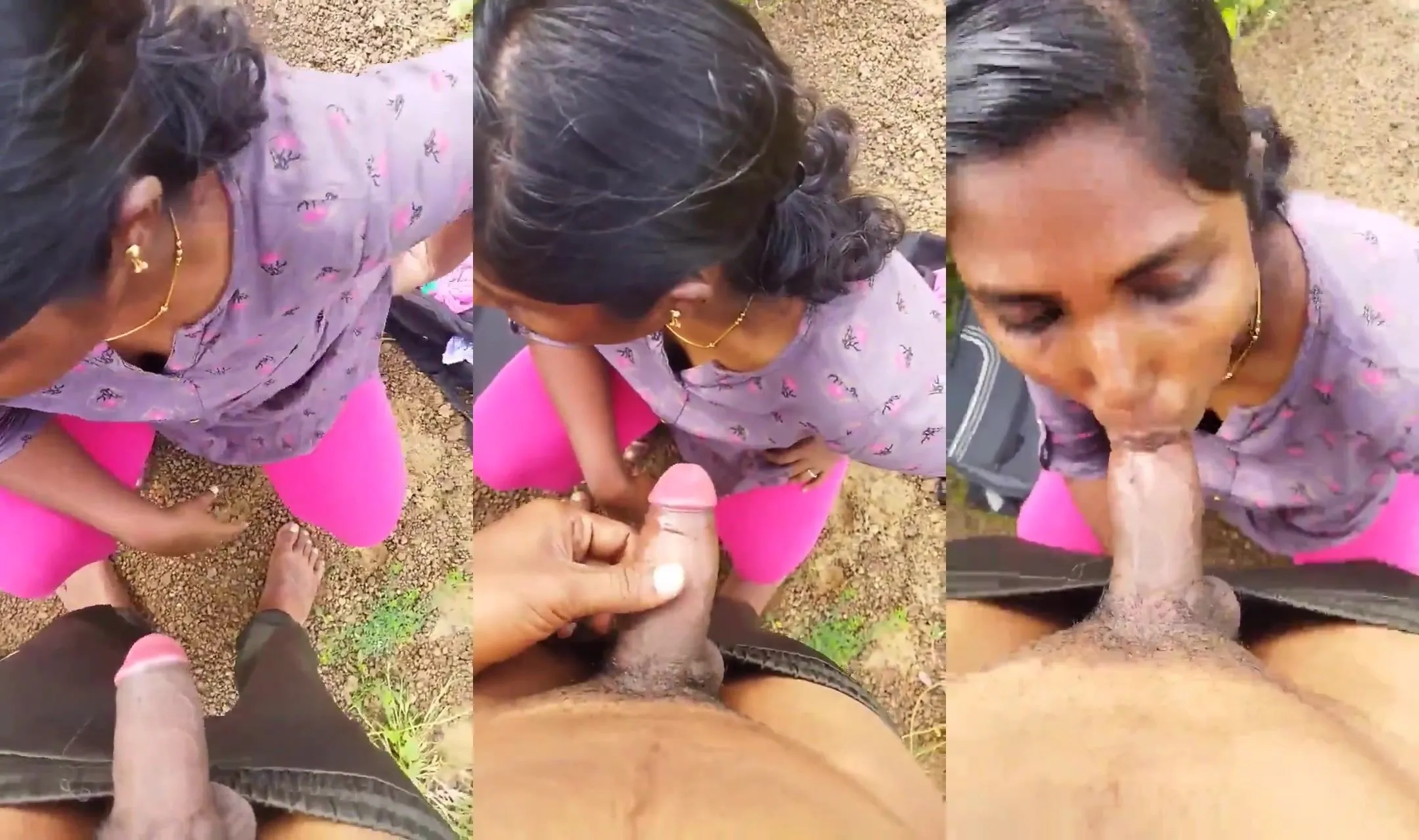 Tamil Girl Outdoor Desi Blowjob to BF