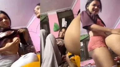 Two Young College Girls Have Indian Lesbian Sex